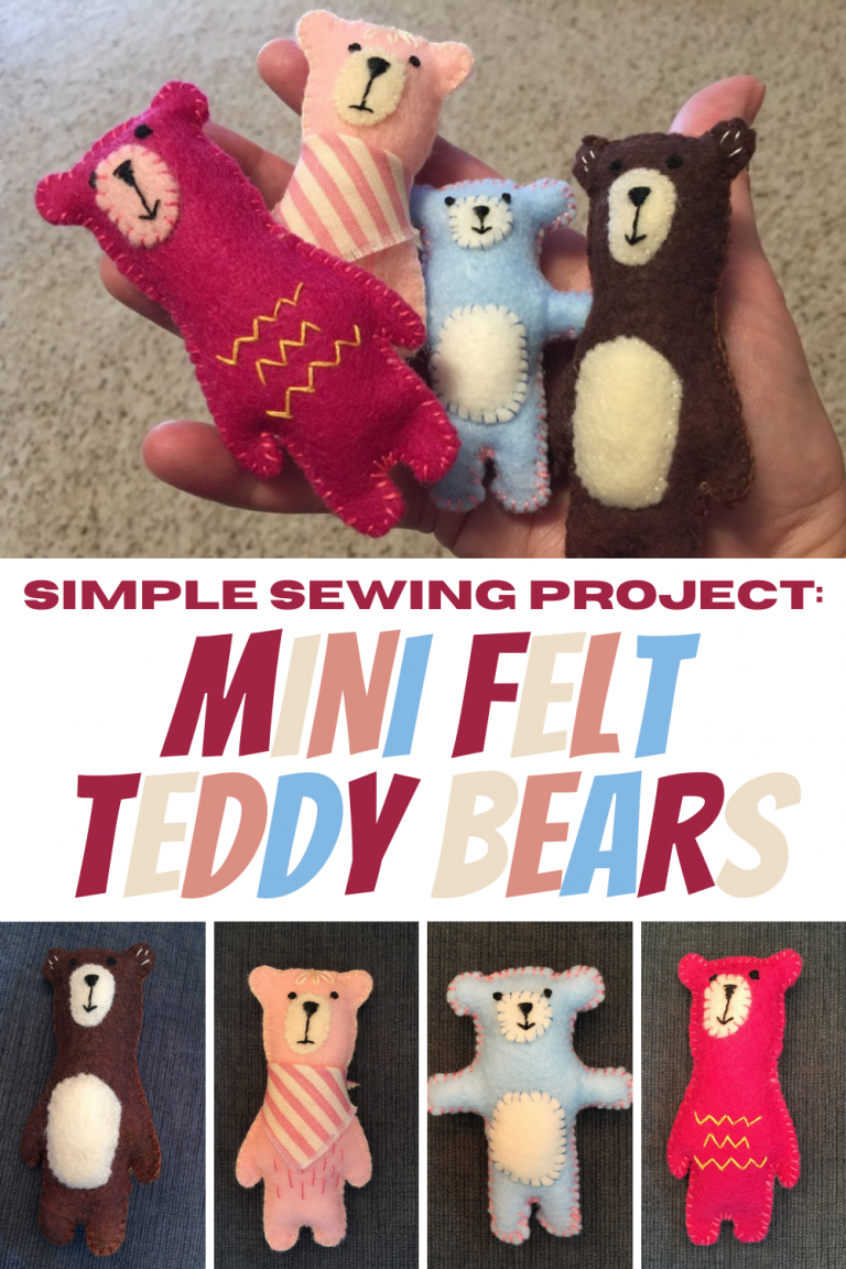 Easy Felt Teddy Bear Sewing Craft (with Pattern!) AllMomDoes