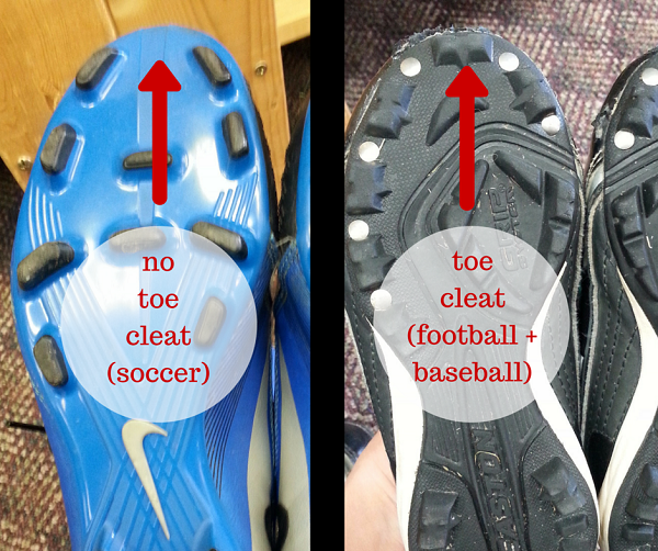 using football cleats for soccer